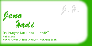 jeno hadi business card